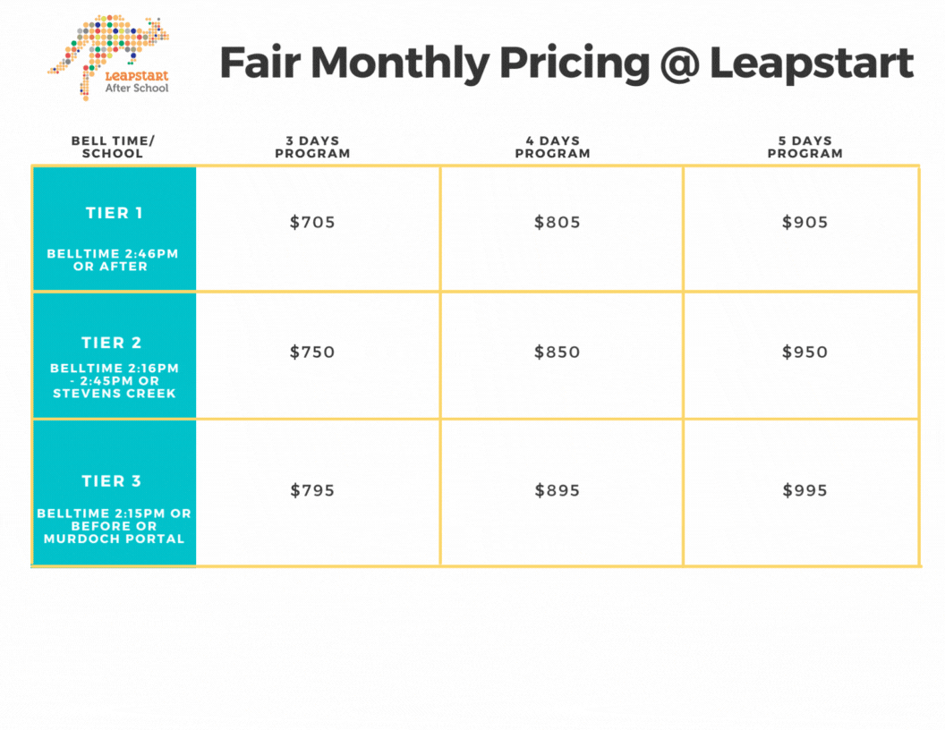 Copy of LEAPSTART PRICING 2022-23